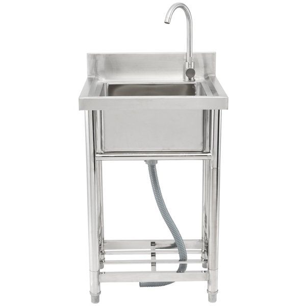 Stellweilan Tessberg Stainless Steel Utility Sink, 1 Compartment Free ...
